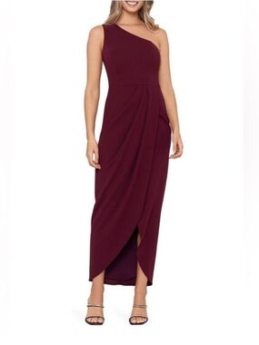 Xscape One Shoulder Evening Gown Size 2 Nwot